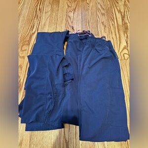 Vince Camuto navy blue scrubs 2 pairs bundle XS